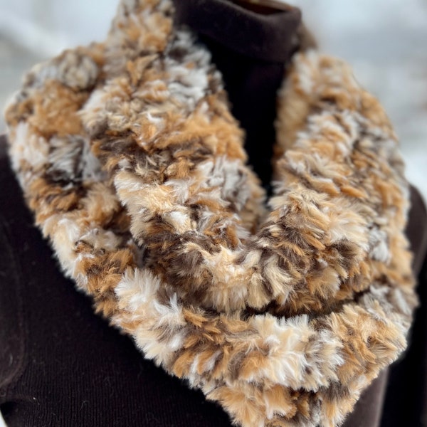 Infinity Faux Fur Cowl - super chic and very soft. Wear wrapped a variety of ways.