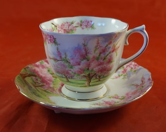 Royal Albert Fine Bone China Cup and Saucer  Blossom Time