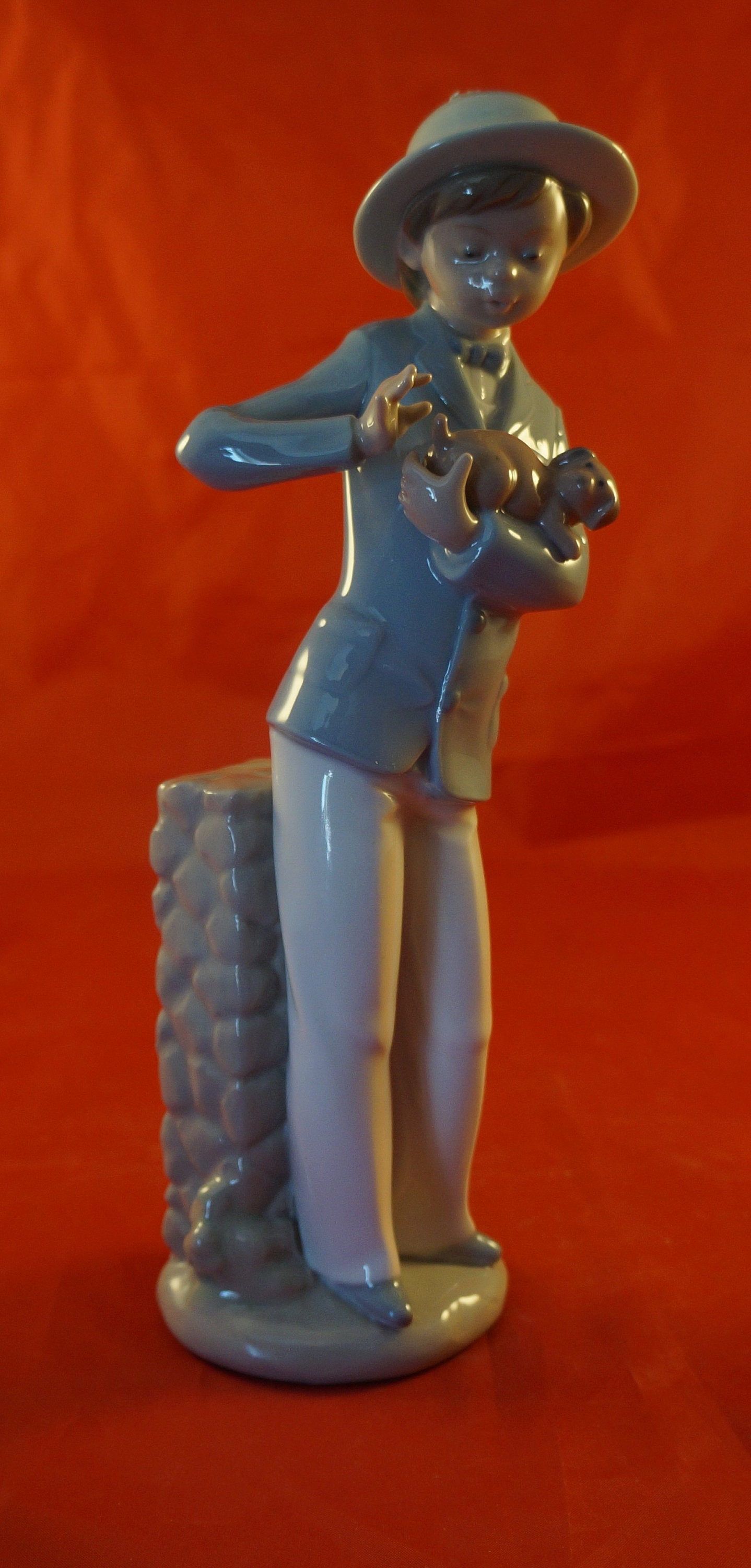 NAO Figurine BOY with PUPPY Etsy