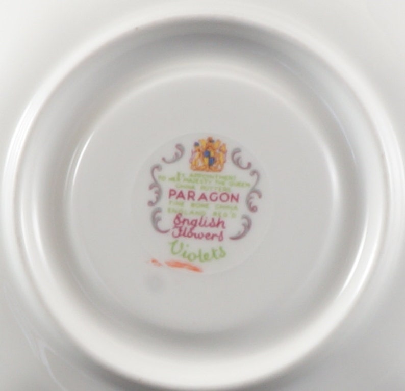ENGLISH FLOWERS PARAGON Fine Bone China Cup and Saucer Violets