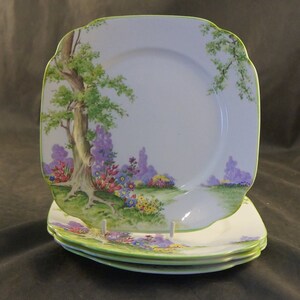 Lof of 4 Salad Plates Royal Albert Fine Bone China Greenwood Tree