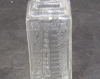 Art Deco ESCO Embossed Glass Embalming Bottle Made in Canada Pat Date 1933