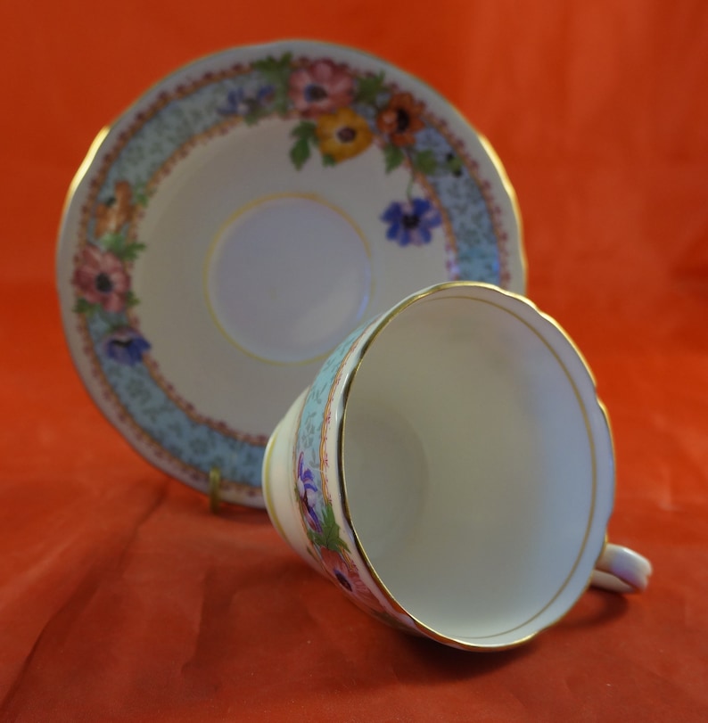 Aynsley Fine Bone China Cup and Saucer Floral Pattern Etsy Canada