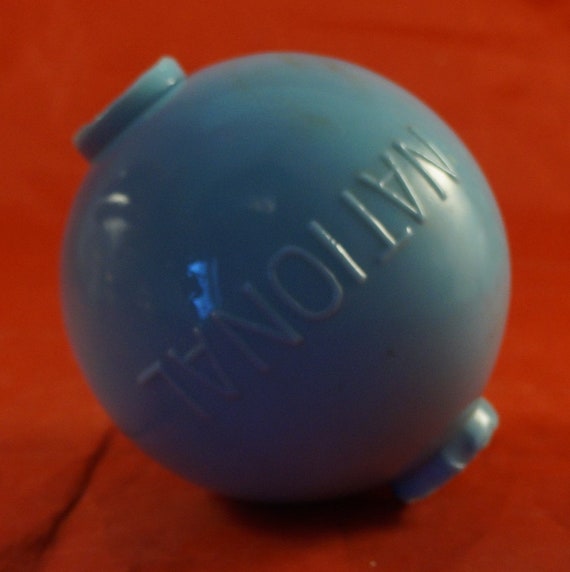 Old ORIGINAL Blue Glass LIGHTNING Rod Ball NATIONAL Collectible Glass