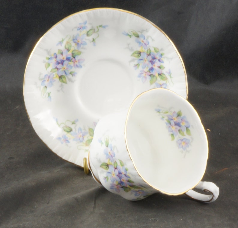 ENGLISH FLOWERS PARAGON Fine Bone China Cup and Saucer Violets