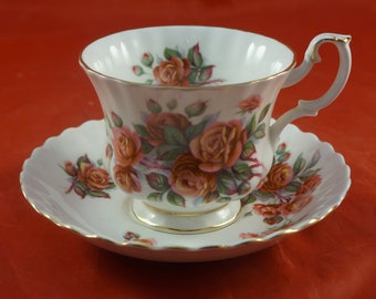 Royal Albert Fine Bone China Cup & Saucer Centennial Rose