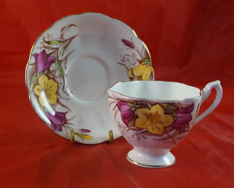 Bone China Cup and Saucer Queen Anne China Flowers