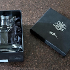 Oleg Cassini Crystal Candlestick 4 1/4 inch High Holder with Original Box