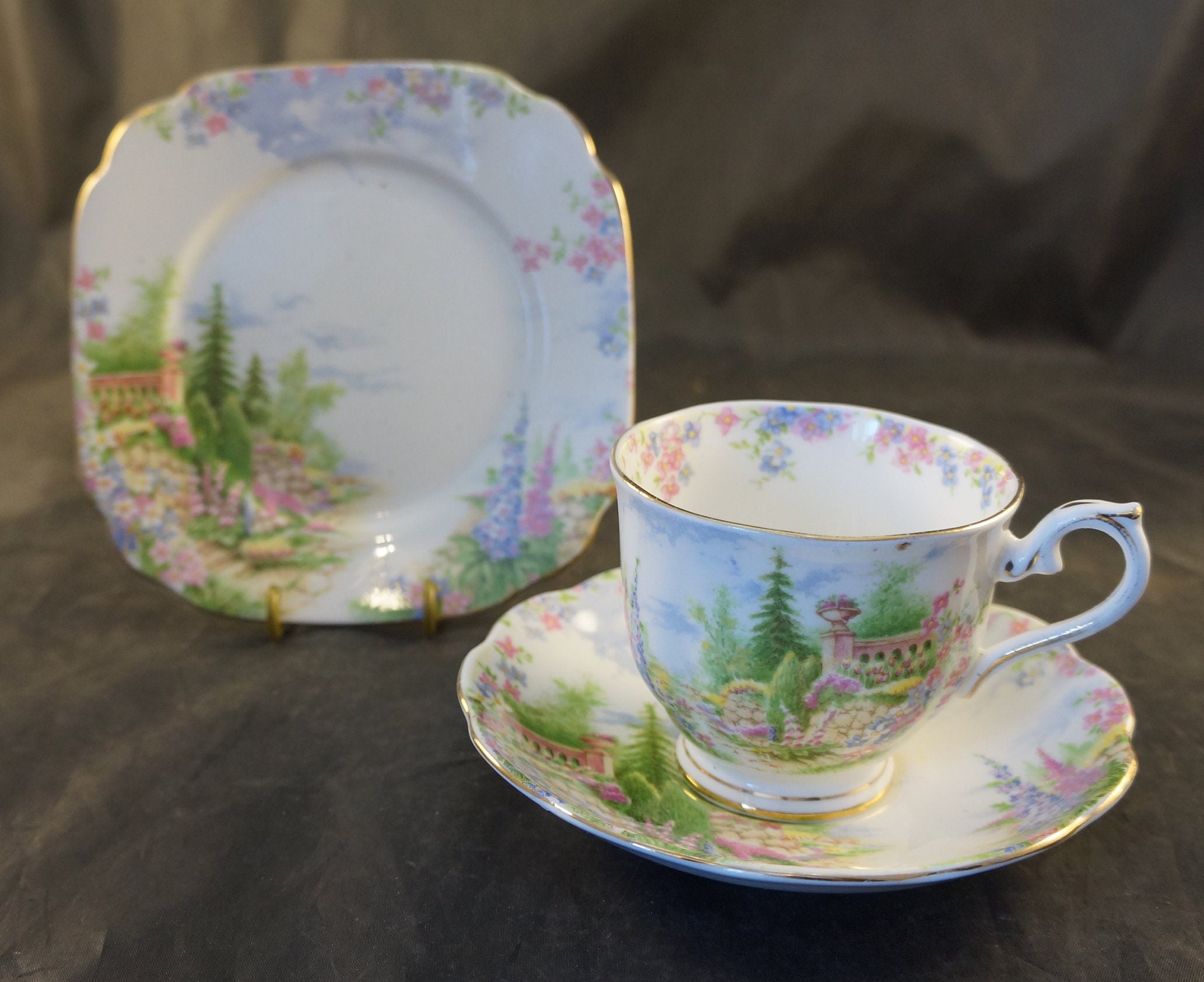 Royal Albert Fine Bone China Trio Kentish Rockery - Etsy