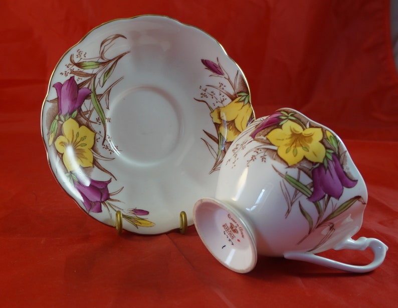 Bone China Cup and Saucer Queen Anne China Flowers