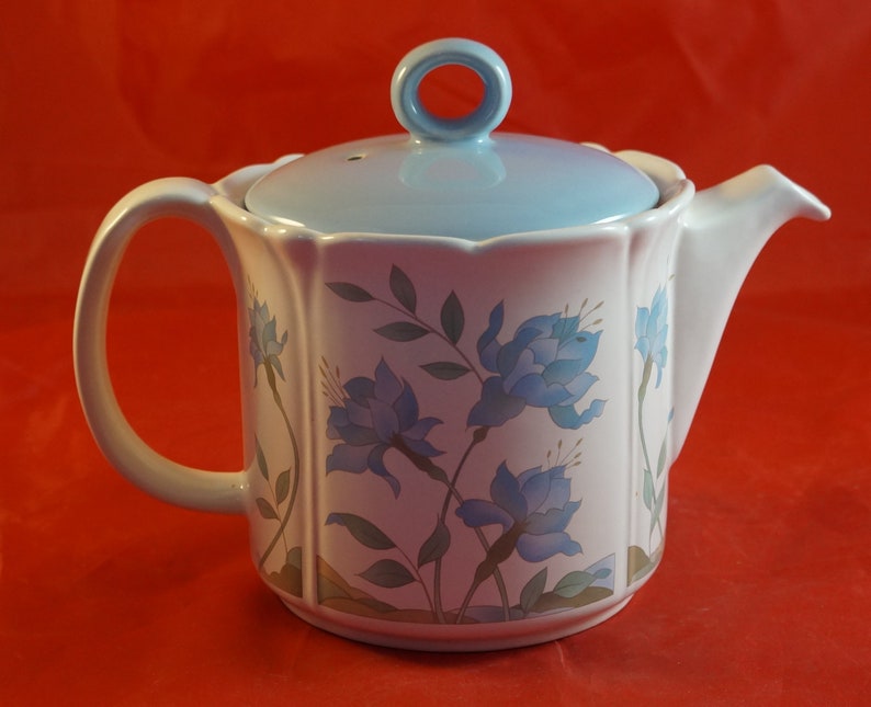 SADLER England Teapot BLUE FLOWERS Etsy
