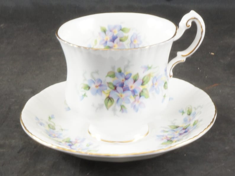 ENGLISH FLOWERS PARAGON Fine Bone China Cup and Saucer Violets