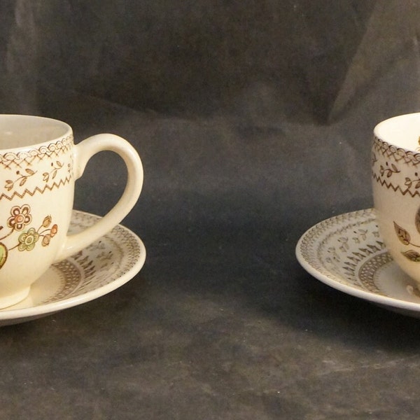 Lot of 2 Cups and Saucers from Johnson Brothers FRUIT SAMPLER