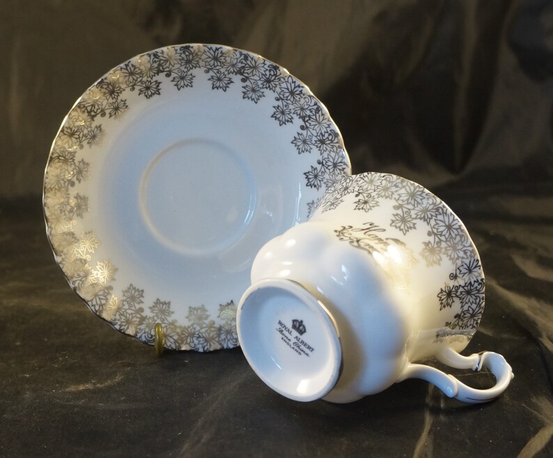 Royal Albert Fine Bone China Cup and Saucer Happy Anniversary