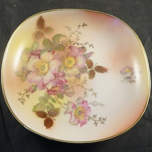 SCHUMANN Bavaria Germany Porcelain Plate Flowers
