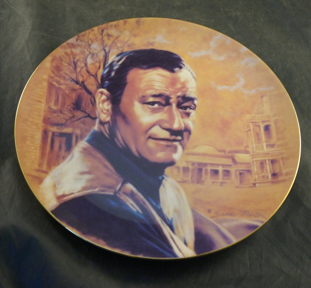 John Wayne Plate by Susie Morton the Duke Etsy
