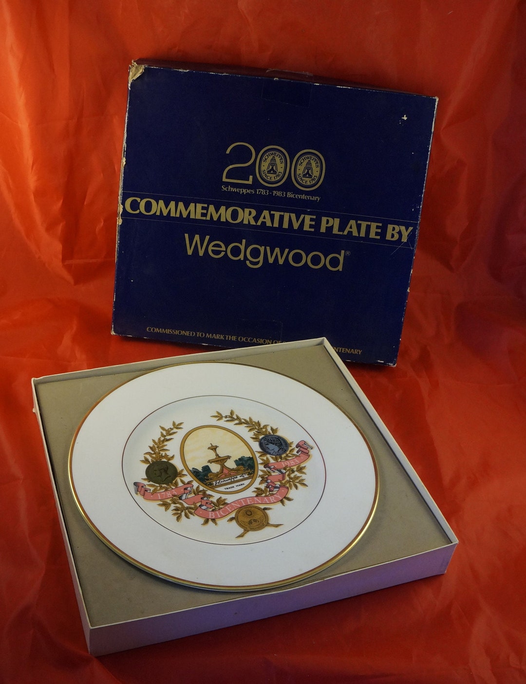 Wedgwood Fine Bone China Plate to Commemorate Schweppes Bicentenary in