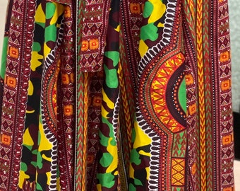 Camouflage Skirt, African Broomstick Skirt , Full Length Skirt, African Full Length Skirt, African Skirt