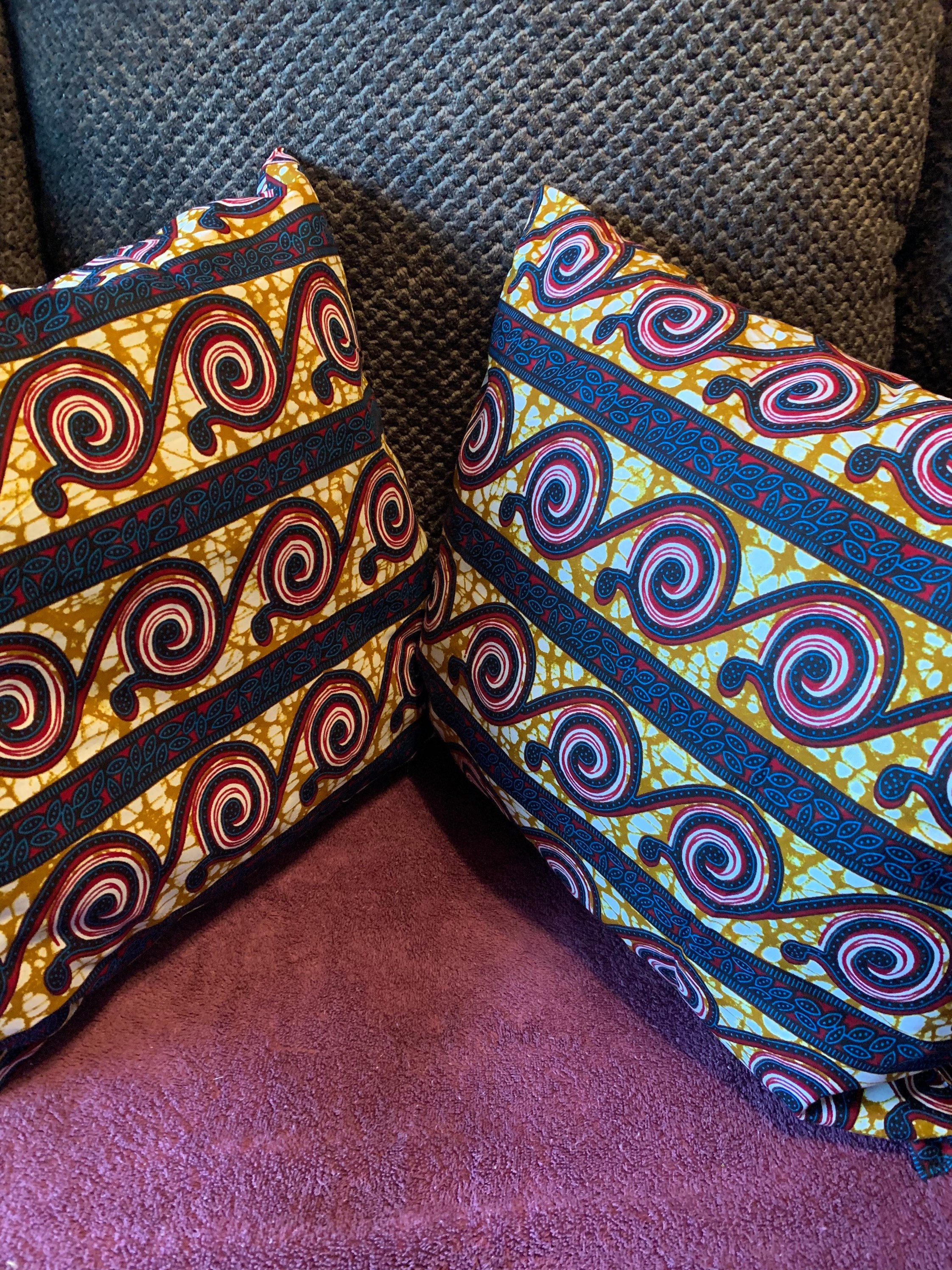 African Pillow Set African Pillows African Pillow African Etsy