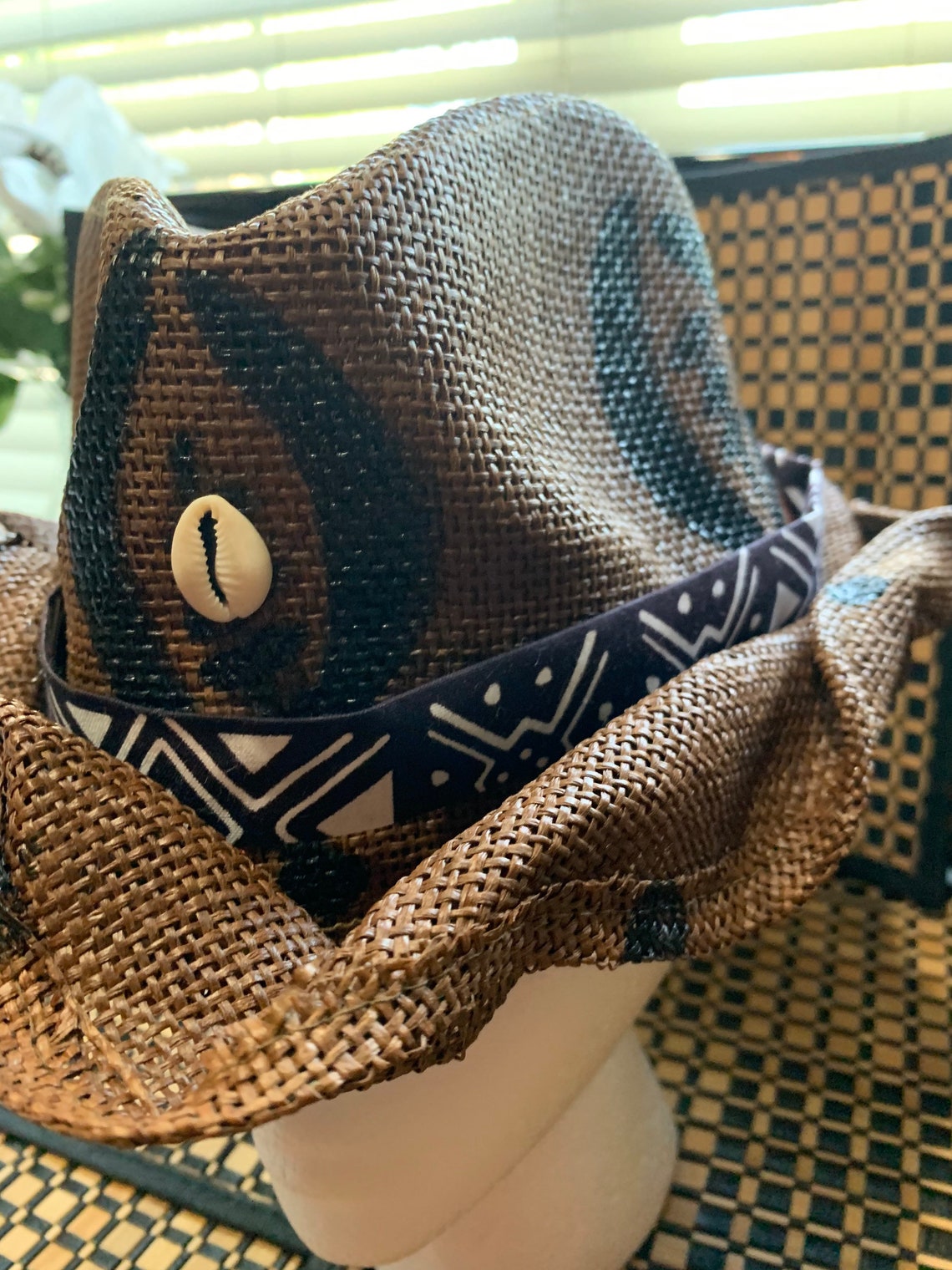 Brown Straw Hat African Straw Hat Zulu Hat Ethnic Hat Etsy