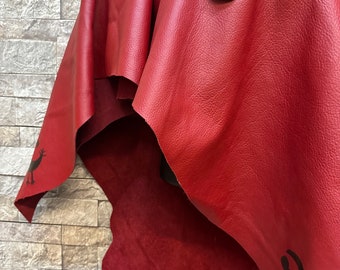 Red Leather Shrug, Res Leather Poncho, Res Leather Cape
