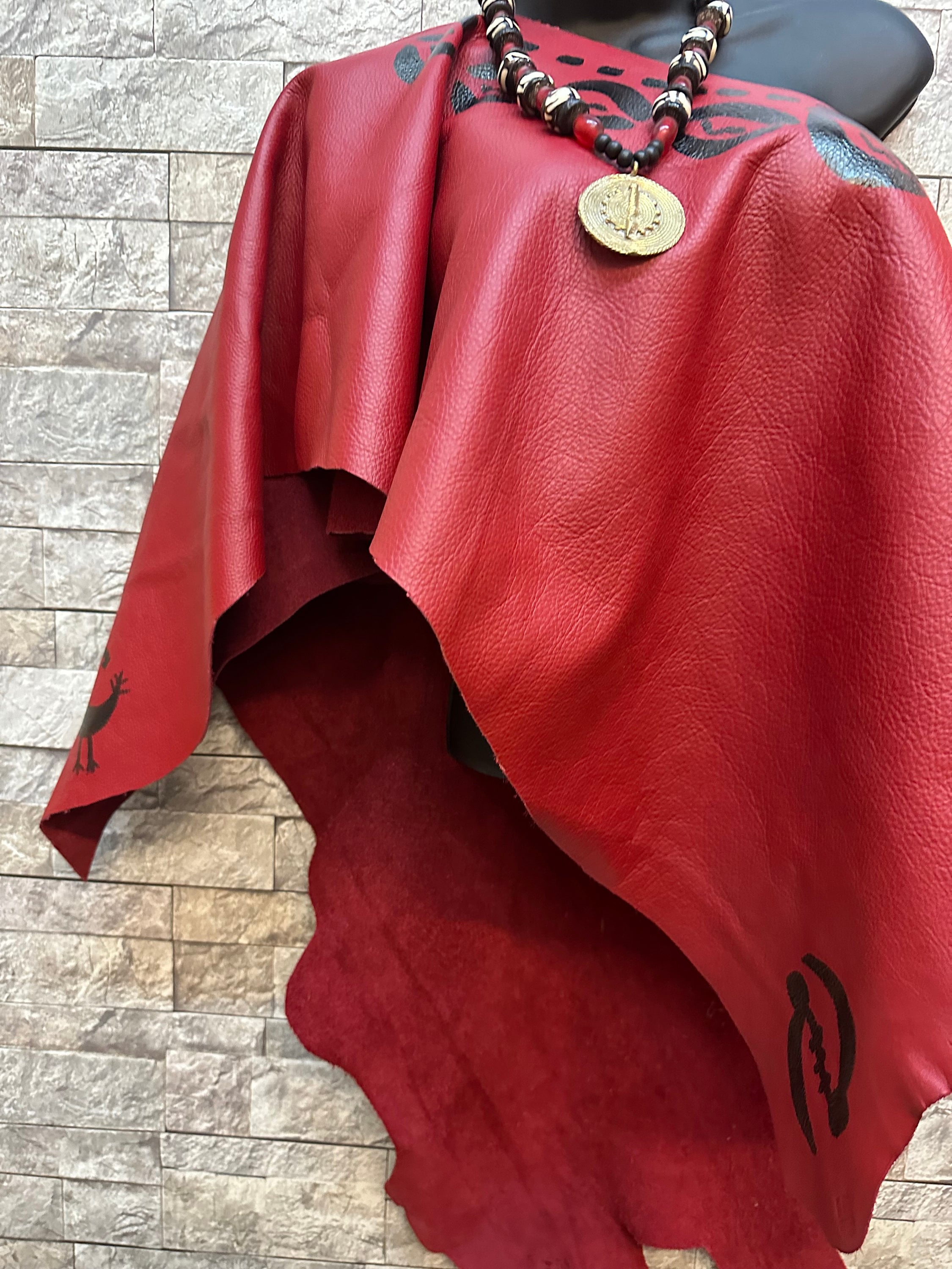 Leather Poncho - Etsy