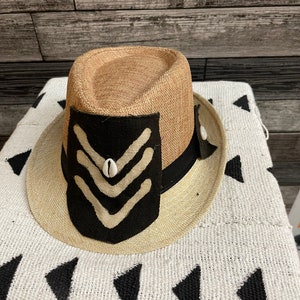 Mudcloth Fedora, African Hat, Ethnic Fedora, Stingy Brim, Unisex Fedora