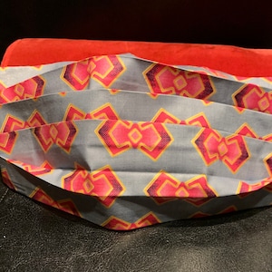 Pretty face mask, Pink and grey face mask, bow face mask, Exotic Face Mask.