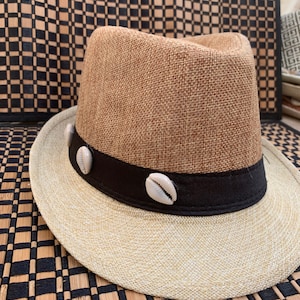 Fedora, African Fedora, African Hat, African Brim, Kufi, Stingy Brim, Beige Fedora,