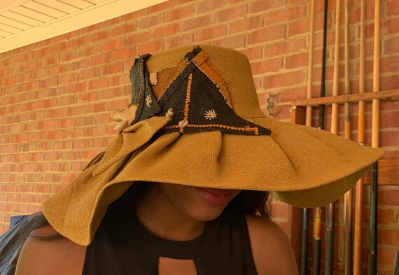 Africa Straw Hat Large Floppy Hat Kuba 
