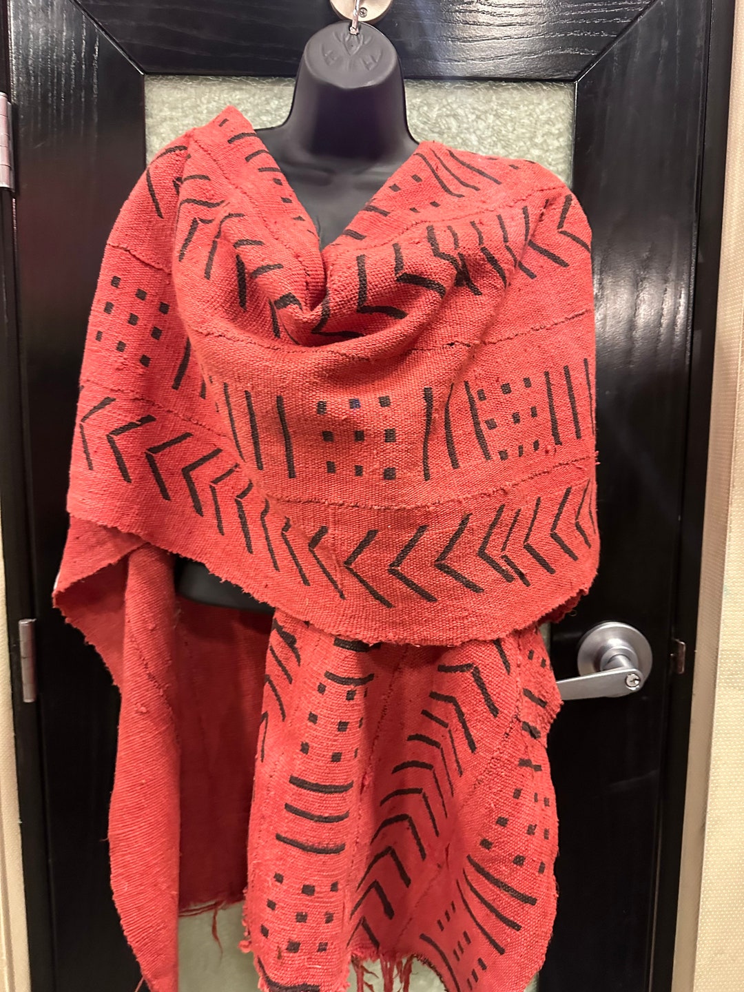 Red Solid Winter Shawl main image 0
