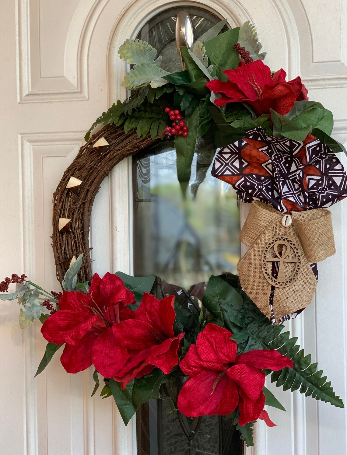 African Spring Wreath Ethnic Wreath Year Round Wreath Black Etsy