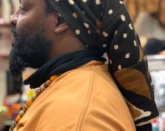 Dreadlocks  Hat, Locs Hat, Rasta Hat, Mudcloth Loc Hat, Locs  Sock, Bogolan Rastafarian Hat , Roots Hat, Tam