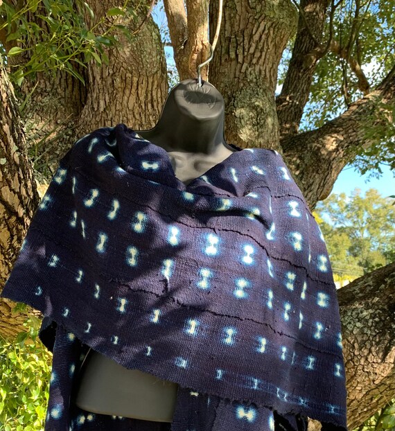 Mudcloth Wrap Mudcloth Jacket Mudcloth Shawl African Wrap African Shawl African Cape White Mudcloth Shawl Bogolan Wrap