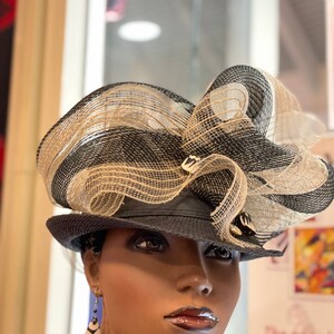 Black Stingy Brim Hat, African Hat, Ethnic Hat , Wedding Hat , African Hat