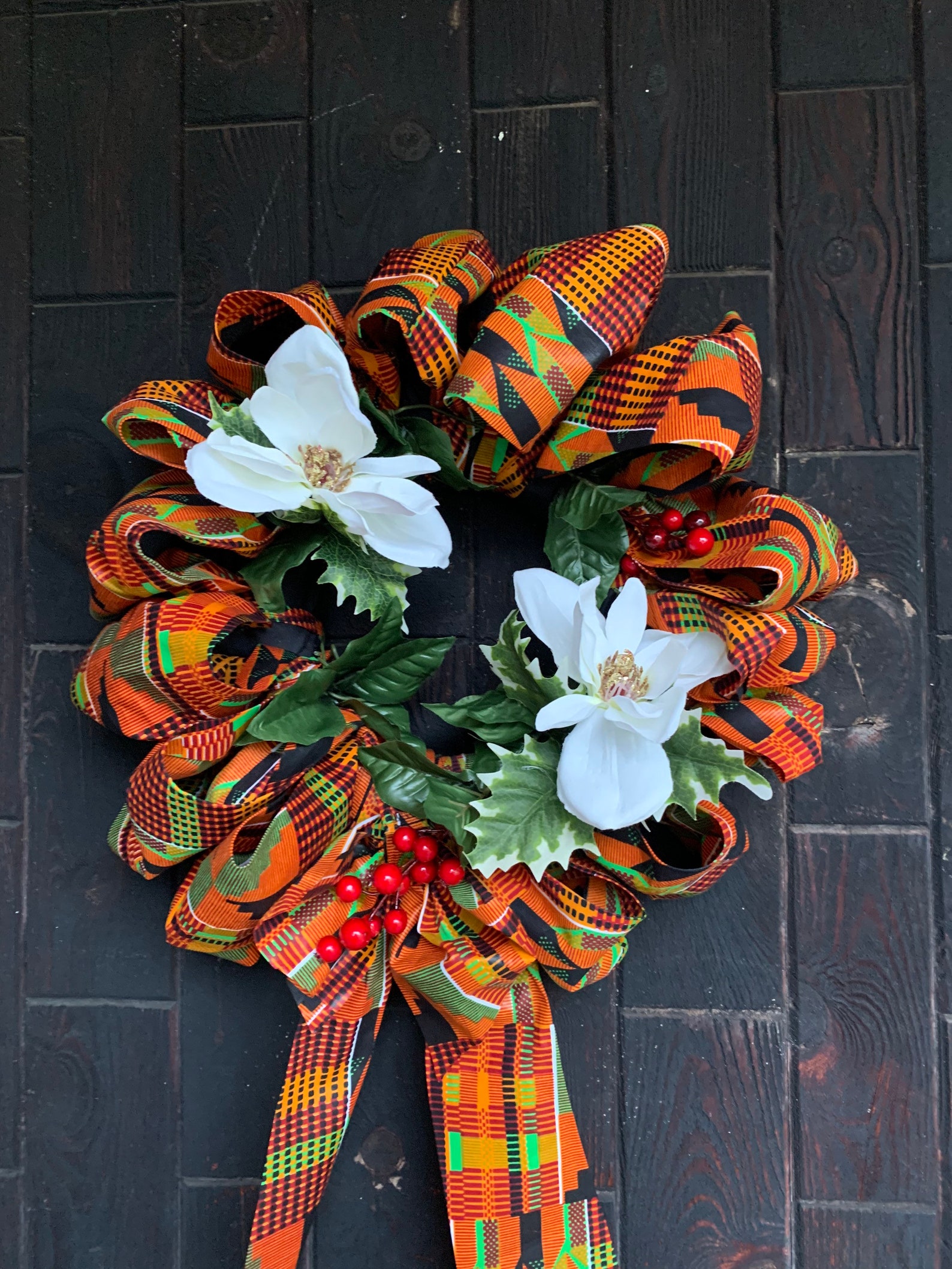 Christmas Wreath Kwanzaa Wreath African Wreath African Etsy
