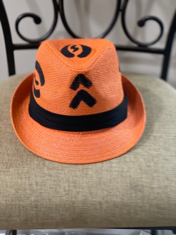 Christmas Gift , Orange Fedora, Orange Short Brim Fedora 