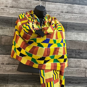 African Shawl, African Wrap, African Throw, KenteCloth Shawl, Kente Scarf