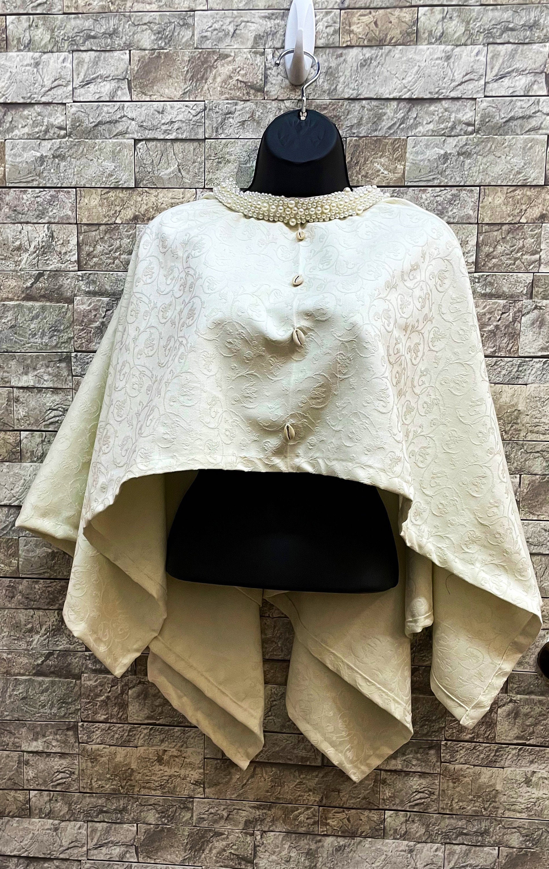 African Pearl Shrug Brocade Pearl Shrug Cowrie Shell Shrug Etsy