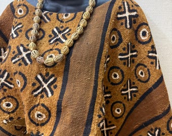 Mudcloth schouderophalen, Afrikaanse crop top, Afrikaanse schouderophalen, etnische top, kimono schouderophalen, bogolan top, bogolan schouderophalen, mudcloth top, Mali-kleding, mudcloth