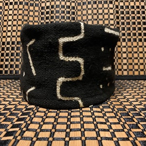 Mudcloth Kufi, Mudcloth Hat, Mudcloth Unisex Hat, Bogolan Hat, Bogolan Kufi, Bogolan Pillbox Hat, African Hat, Ethnic Hat,  Kufi,  Man Hat,