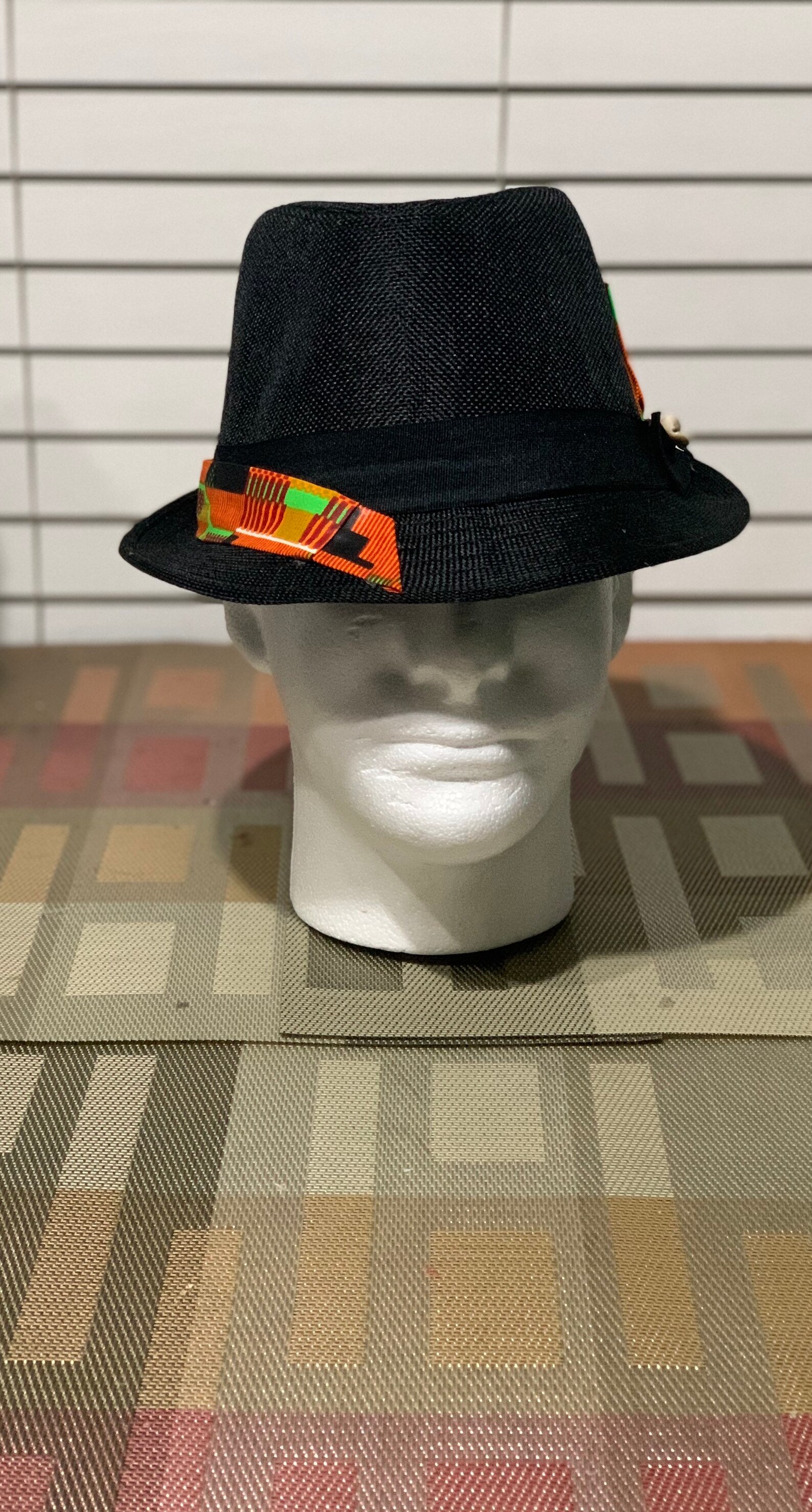Kentecloth Fedora Black Fedora Unisex Fedora Men Fedora Etsy