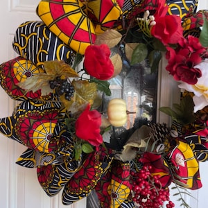 Christmas  Wreath, African  Wreath , Ethnic Wreath , Holiday Wreath