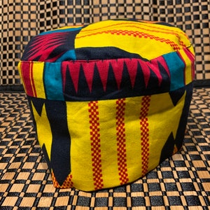 Kente Cloth Kufi, African Hat, Islamic Hat, African Men Hat, Men Kufi, Black History Hat, Kufi