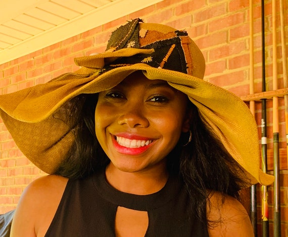 Africa Straw Hat Large Floppy Hat Kuba 