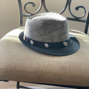 Mudcloth Fedora, Fedora, African Hat, Black And Tan Fedora, Men Hat
