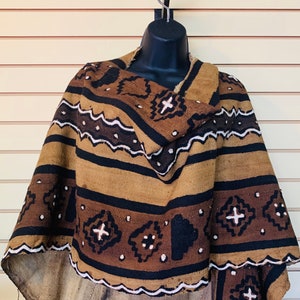 Mudcloth Shawl, Bogolan Shawl, African Cape, Bogolan Cape, Ethic Shawl, African Wrap,