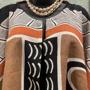 Safari Naima Chiffon Kimono - Taupe / Black Print main image 1