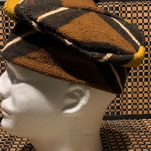 Mudcloth Kufi, Kufi, Bogolan Hat, Bogolan Kufi,  Mudcloth Beret, Mudcloth Stingy Brim, African Hat, African Men Hat, African Unisex Hat