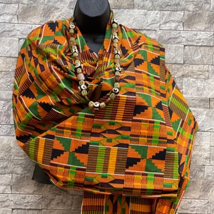 African Shawl, African Scarf, Kentecloth shawl, Ethnic Shawl, Ethnic Wrap